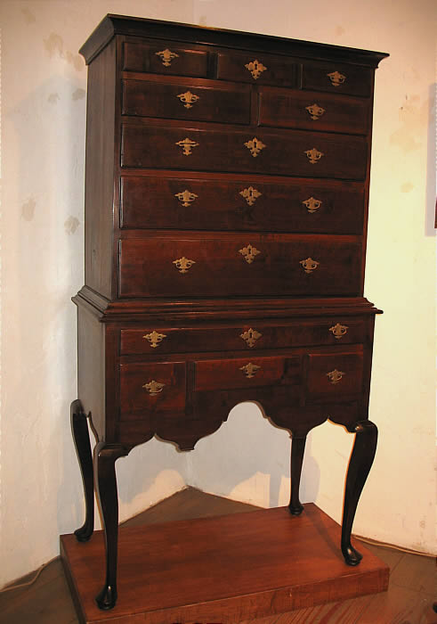 Furniture<br>Furniture Archives<br>SOLD  DIMINUTIVE RHODE ISLAND QUEEN ANNE HIGHBOY