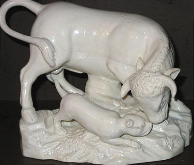 SOLD   CREAMWARE BULL-BAITING GROUP