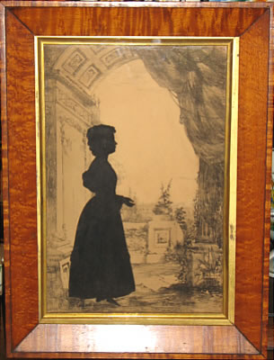 Accessories<br>Accessories Archives<br>SOLD   Silhouette of Young Lady by Edouart