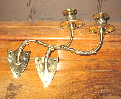 Elegant pair of Brass Sconces