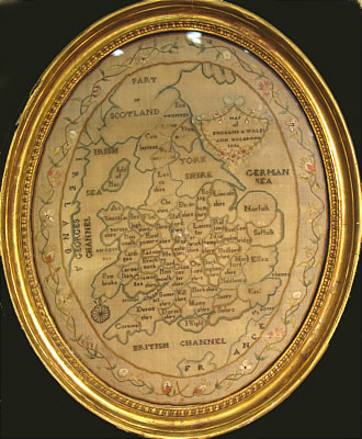 SOLD   Embroidered Map of England and Wales