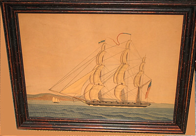 Watercolor of an American ship
