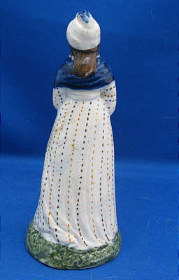 SOLD   Prattware Figure of Woman with Fan