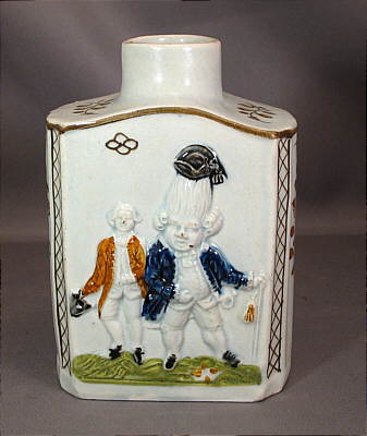 SOLD   Prattware Tea Canister