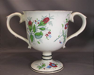 SOLD   Pearlware Loving Cup with Frog!