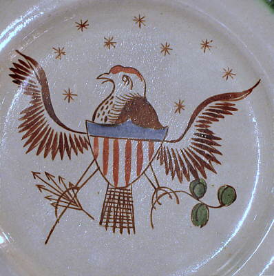 SOLD  Pearlware Eagle Plate