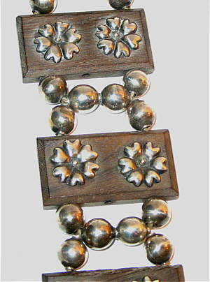 Accessories<br>Accessories Archives<br>SOLD   Silver and Wood Mexican Bracelet