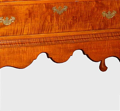 Furniture<br>Furniture Archives<br>SOLD  Tiger Maple Chest on Frame