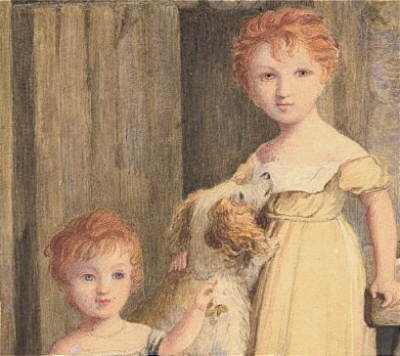 Paintings<br>Archives<br>Watercolor of two children