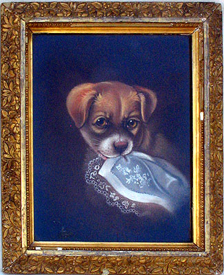 Paintings<br>Archives<br>PASTEL OF A PUPPY