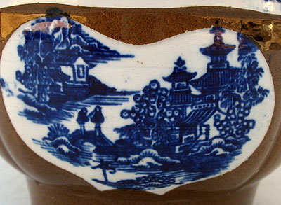 SOLD   A Pearlware Batavia Sugar Bowl