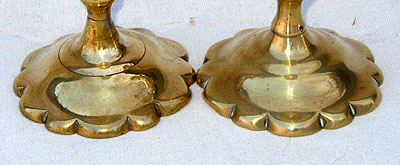 Metalware<br>Archives<br>A Pair of Queen Anne Brass Tapersticks