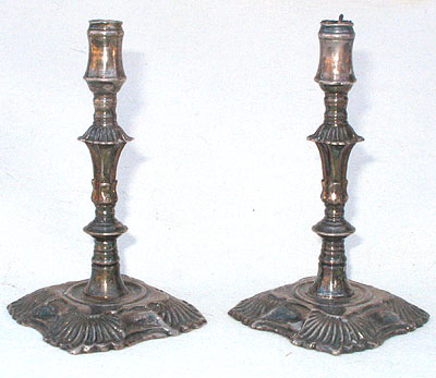 A Pair of Silver Plated Tapersticks