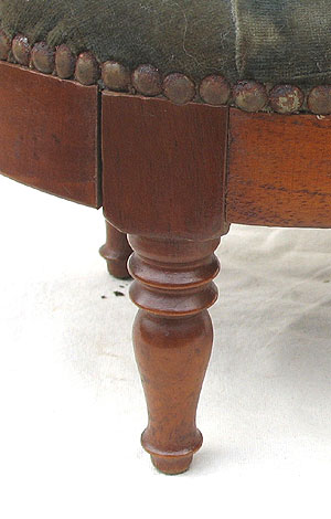 Furniture<br>Furniture Archives<br>SOLD  A Mahogany Tufted Footstool