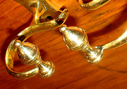 Metalware<br>Archives<br>SOLD Pair of Brass Jamb Hooks