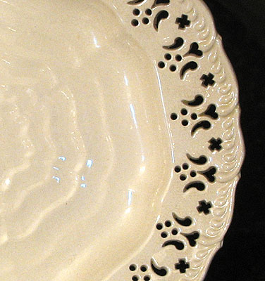 SOLD    A Creamware Feather-edge Plate