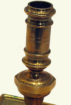 Metalware<br>Archives<br>A Square Based Spanish Candlestick