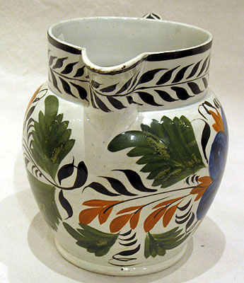SOLD   A Polychrome Pearlware Jug