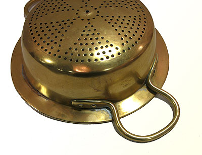 Metalware<br>Archives<br>SOLD  Antique Brass Colander