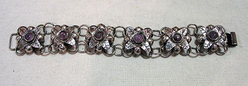 Jewelry<br>SOLD  A Silver and Amethyst Bracelet