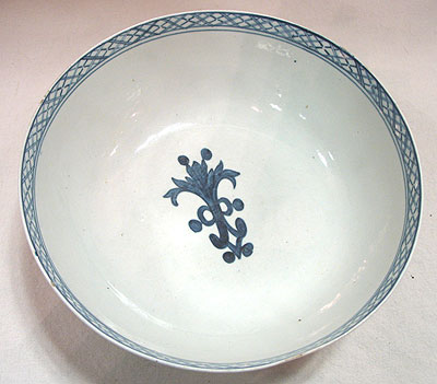 SOLD  A Blue and White Chinoiserie Bowl