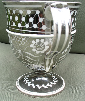 Ceramics<br>Ceramics Archives<br>SOLD Lovely Silver Lustre Resist Loving Cup