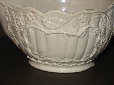 SOLD  A Mid 18th Century Saltglaze Sauceboat