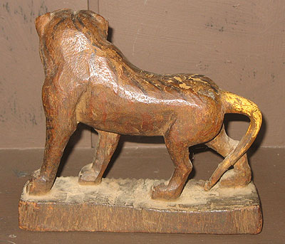 SOLD   A Folky Carved Lion