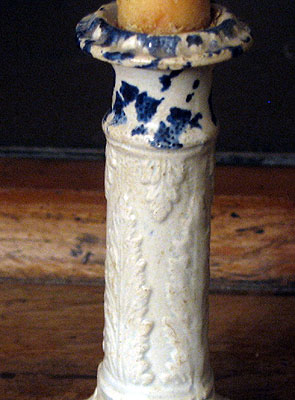 Ceramics<br>Ceramics Archives<br>SOLD  A Pearlware Taperstick with Molded Design