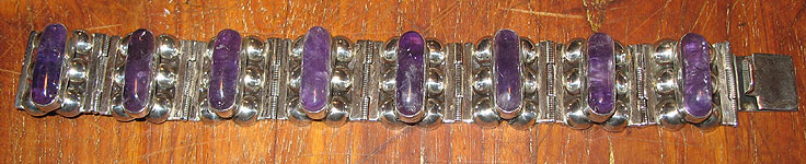 Jewelry<br>SOLD  Silver and Amethyst Bracelet