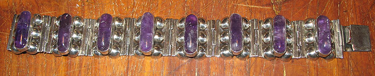 SOLD  Silver and Amethyst Bracelet