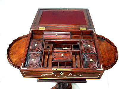 SOLD  An Exquisite Anglo-Indian Ladies Work Table