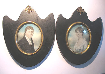 Paintings<br>Archives<br>SOLD A Pair of Miniature Portraits in Rare Frames