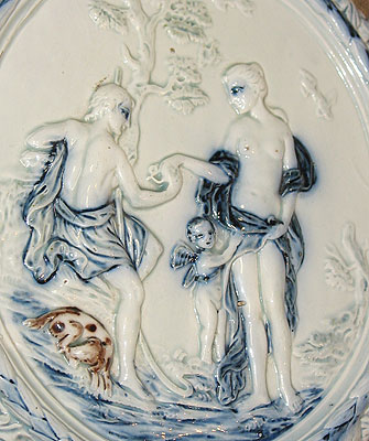 SOLD  Pearlware Plaque of Paris and Oenone