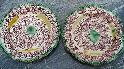 SOLD Pair of Whieldon Plates