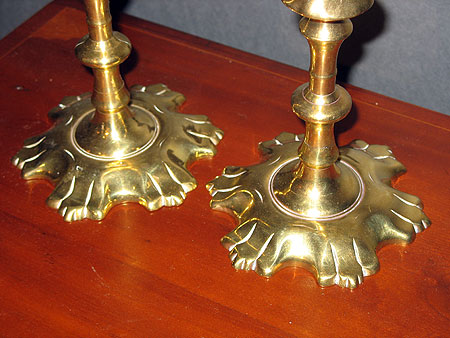 Metalware<br>Candlesticks<br>Pair of Queen Anne Candlesticks