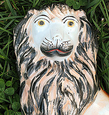 SOLD  Staffordshire Lion (and Lamb)