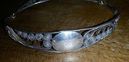 Accessories<br>Archives<br>Silver Filigree Yarn Bracelet