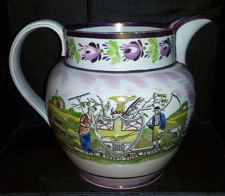 Ceramics<br>Ceramics Archives<br>Sunderland Jug / Rare combination decoration