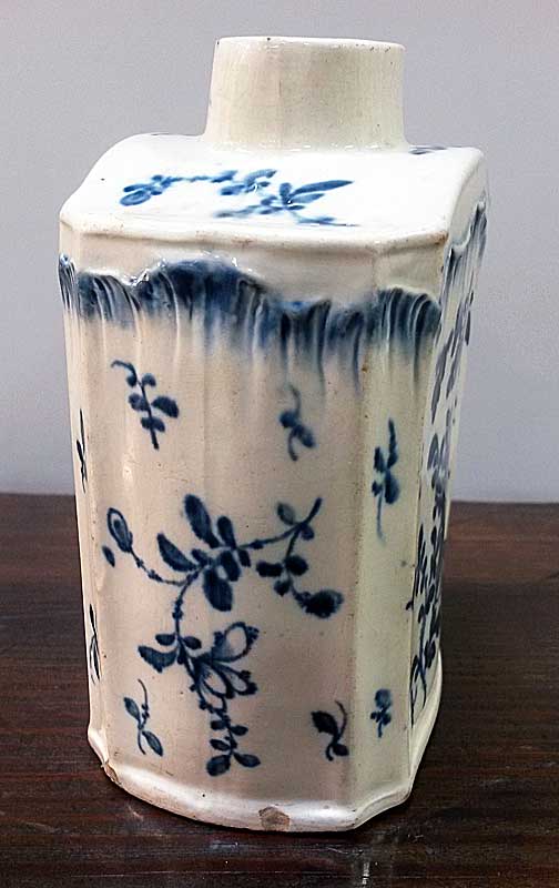 Pearlware Shell-edge tea canister