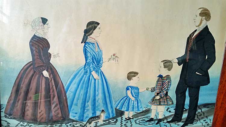 Paintings<br>Archives<br>Watercolor of a family group