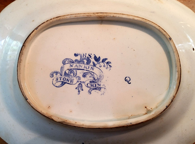 Ceramics<br>19th Century<br>Blue Transfer Chinoiserie Stand