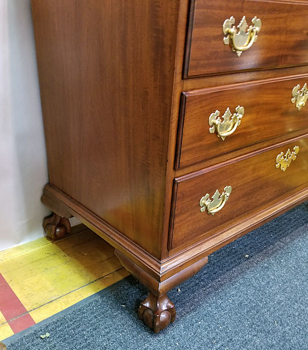 An untouched 33â€ New York Chippendale Bureau.