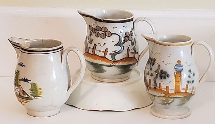 Ceramics<br>19th Century<br>Instant Collection of Pearlware Cream Jugs