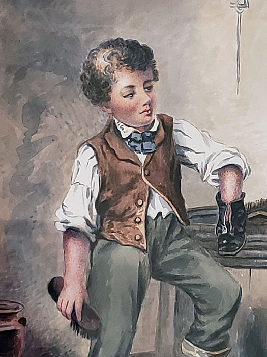 Paintings<br>Watercolor<br>Shoeshine Boy