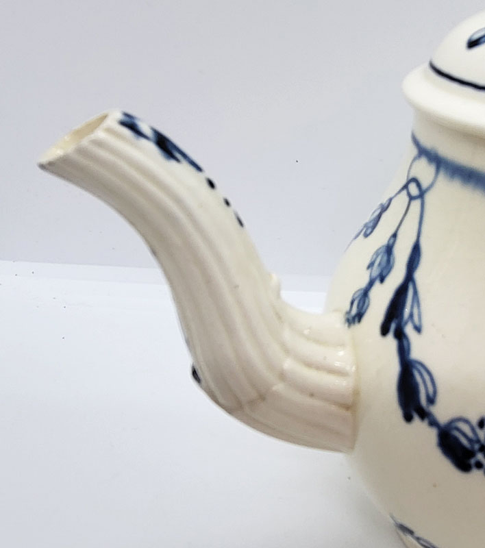 Ceramics<br>Ceramics Archives<br>Pearlware teapot with blue swags