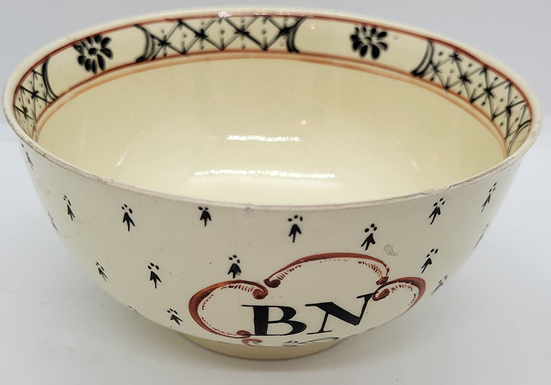 Just In<br>Creamware cup and saucer and waste bowl