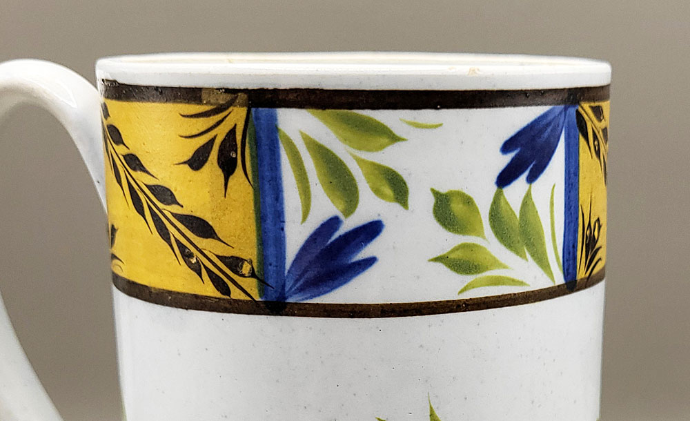 Just In<br>Pearlware Mug in Underglaze Colors
