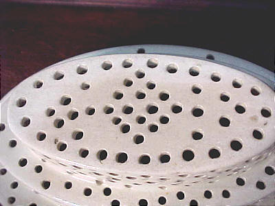 SOLD  Creamware Pierced Cheese Mold