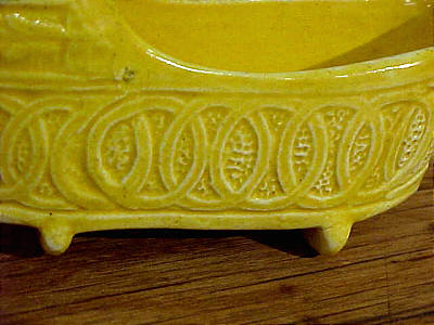 Ceramics<br>Ceramics Archives<br>SOLD  Yellow-glazed Creamware Cradle